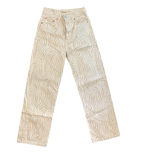 LEVI’S PREMIUM RIBCAGE STRAIGHT ANKLE WAVY LINES JEANS - Picture 5 of 16